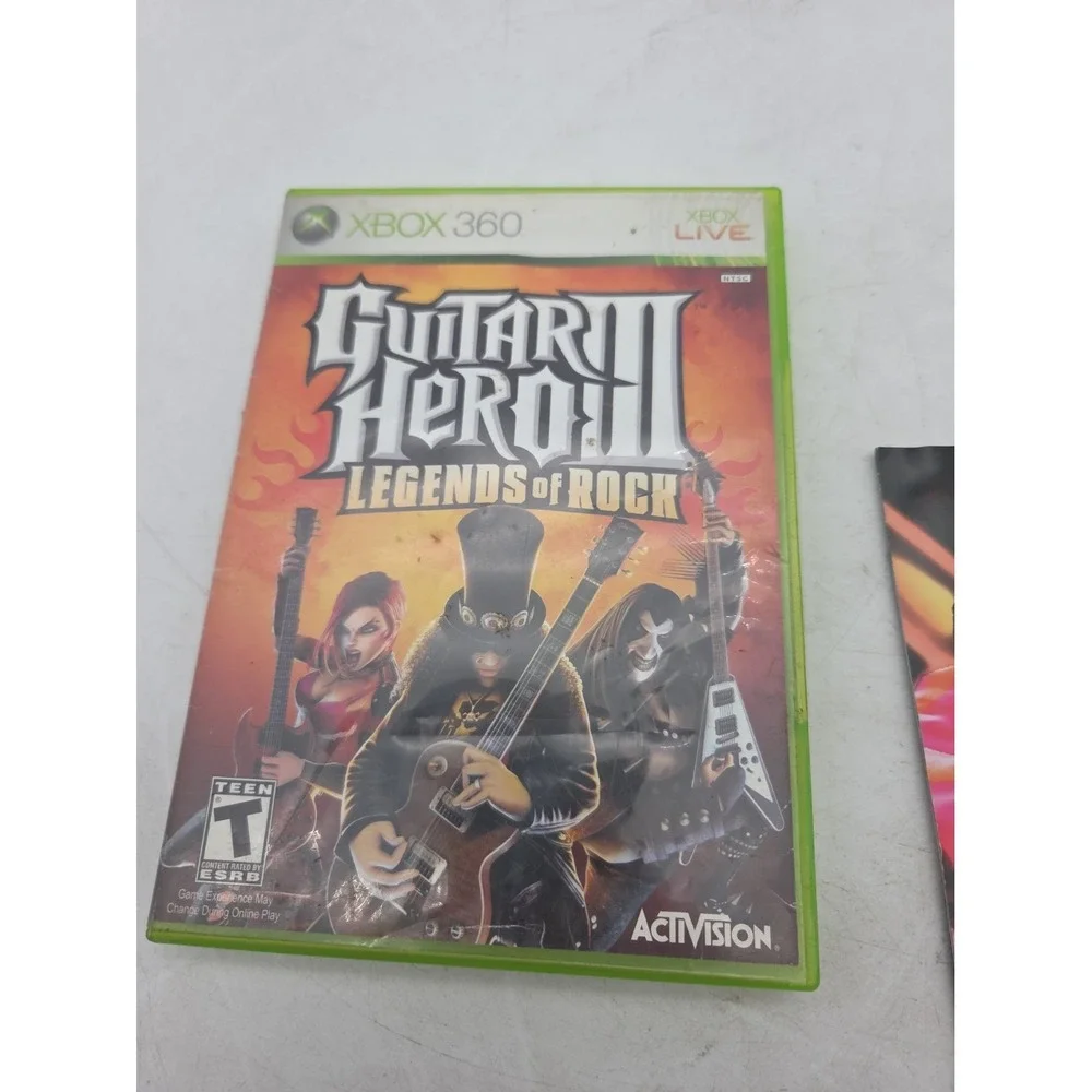 Guitar Hero 3 III Legends of Rock Microsoft Xbox 360 2007 Complete CIB - Tested